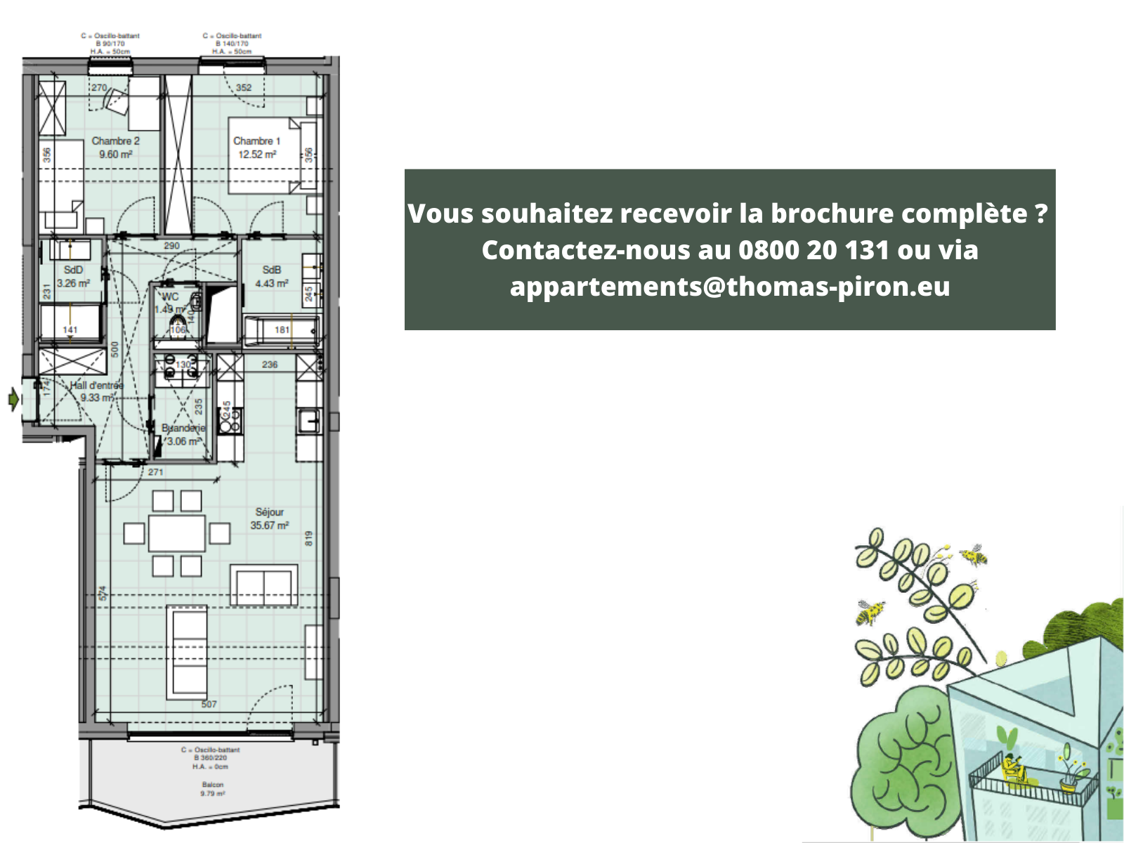 Appartement à vendre à Gembloux 5030 363000.00€ 2 chambres 93.00m² - annonce 601803