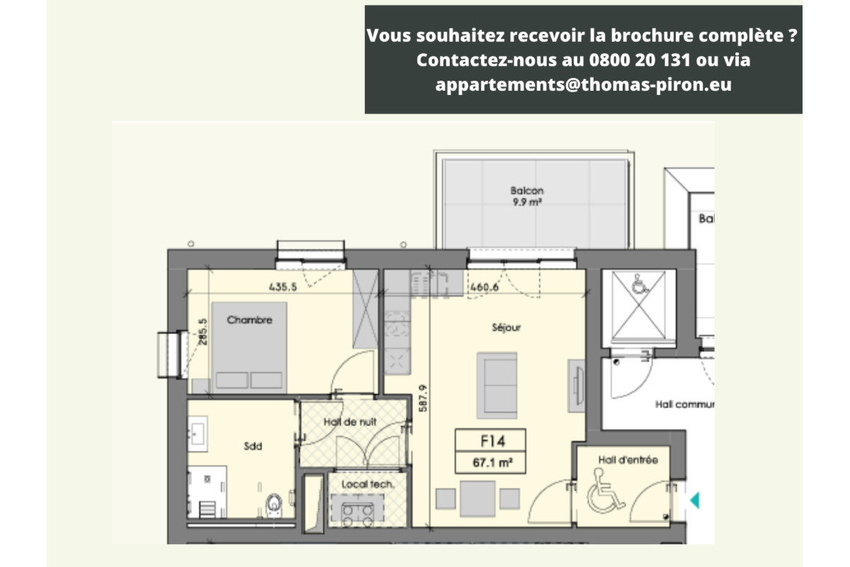 Appartement à vendre à Ciney 5590 258000.00€ 1 chambres 67.10m² - annonce 601887