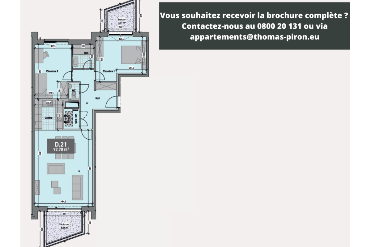 Appartement à vendre à Gembloux 5030 325000.00€ 2 chambres 98.00m² - annonce 601799
