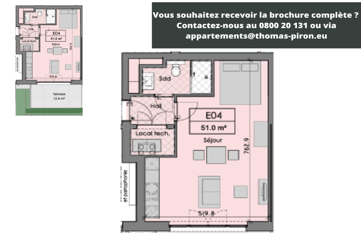 Studio à vendre à Ciney 5590 189000.00€ chambres 51.00m² - annonce 601892