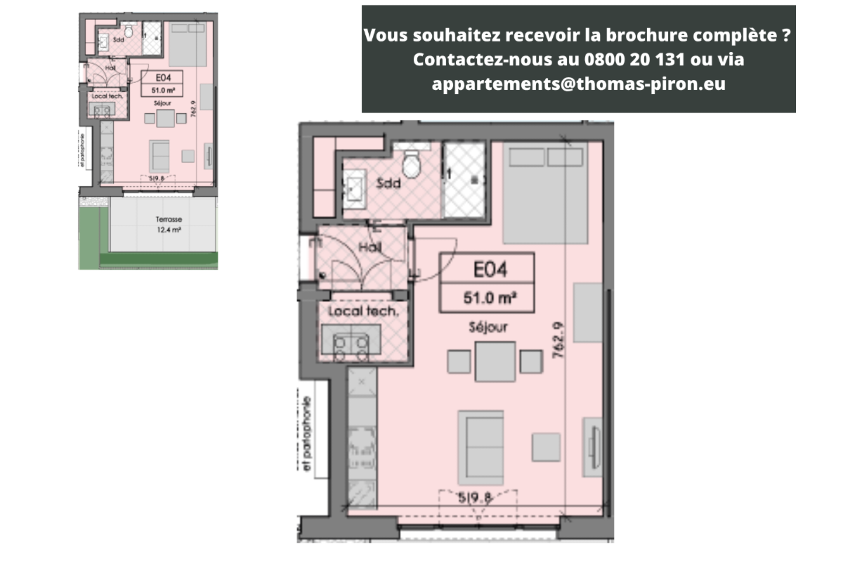 Appartement à vendre à Ciney 5590 189000.00€  chambres 51.00m² - annonce 601892