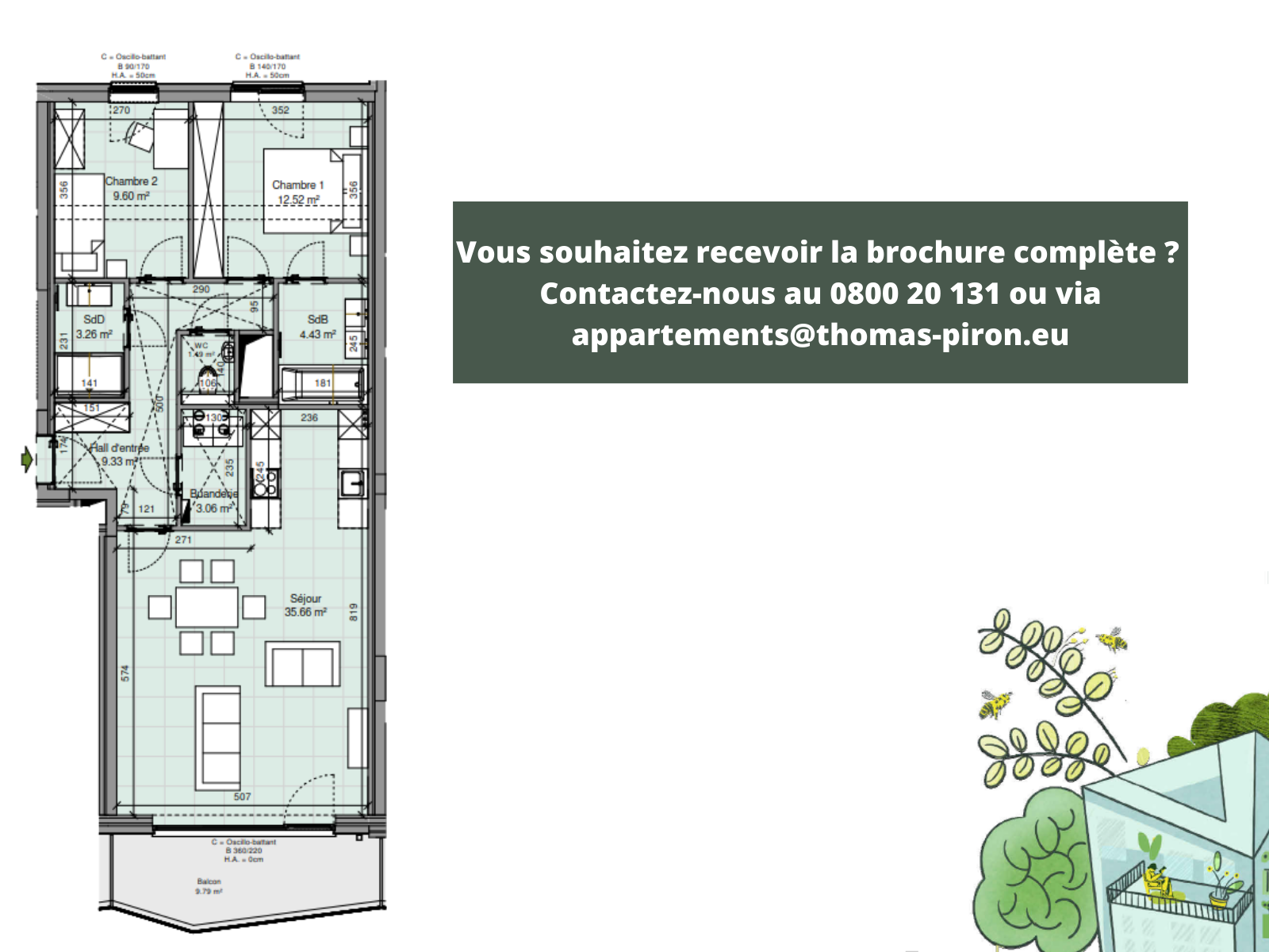 Appartement à vendre à Gembloux 5030 353000.00€ 2 chambres 93.00m² - annonce 601814