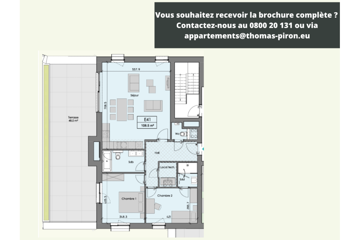 Appartement à vendre à Ciney 5590 445000.00€ 2 chambres 108.50m² - annonce 601886