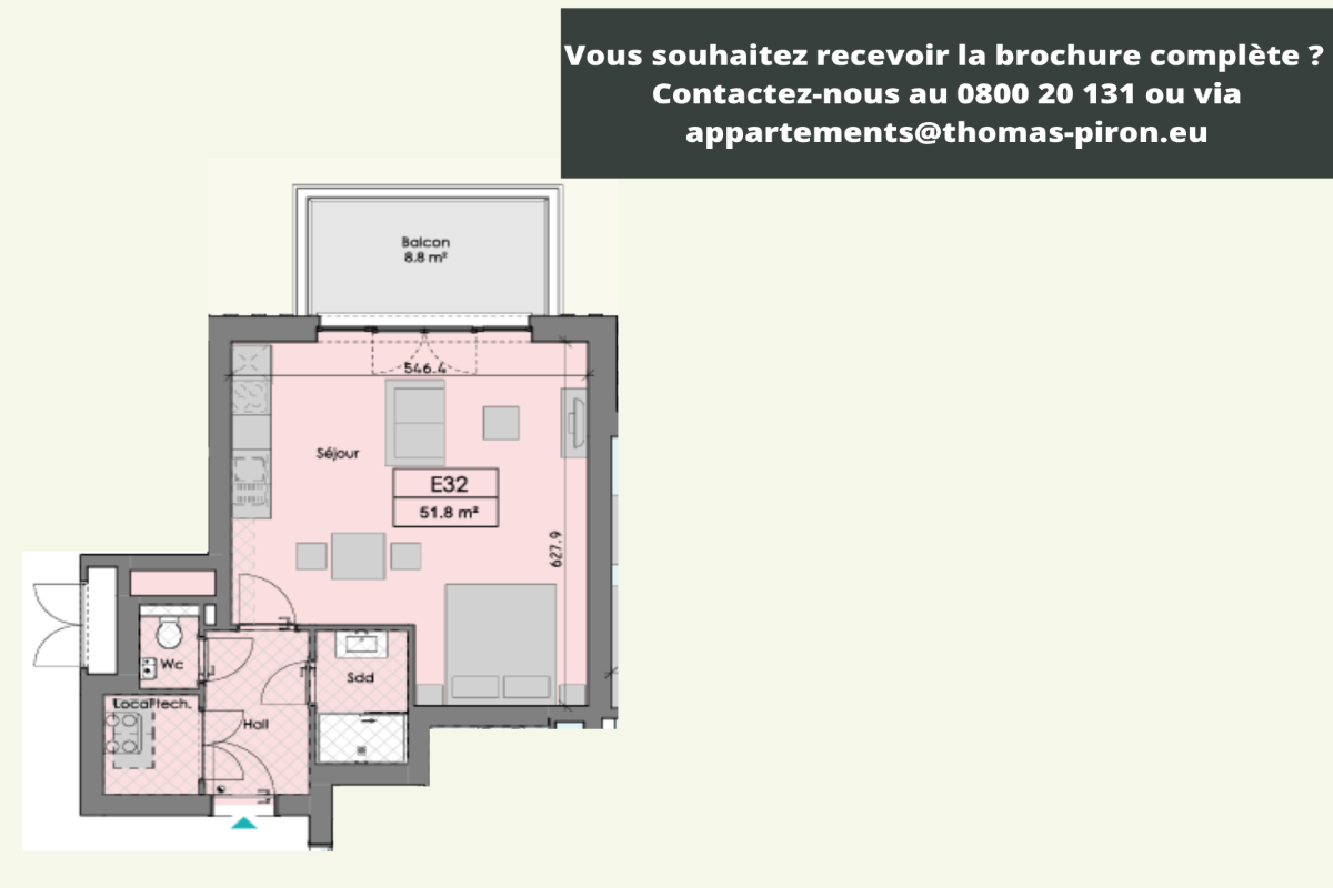 Studio à vendre à Ciney 5590 218000.00€ chambres 51.80m² - annonce 601885