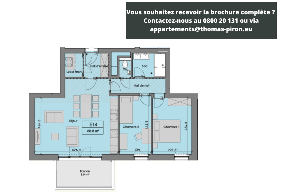 Appartement à vendre à Ciney 5590 315000.00€ 2 chambres 88.80m² - annonce 671268