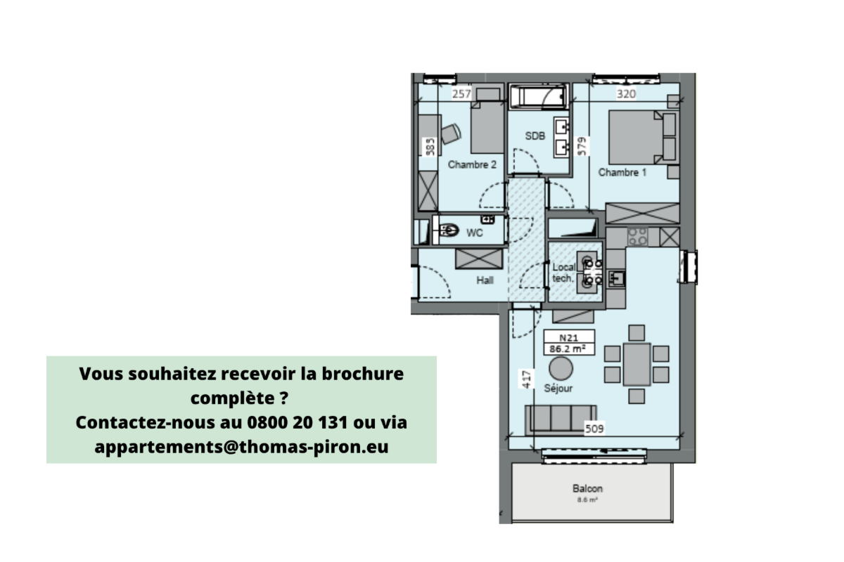 Appartement à vendre à Sambreville 5060 278719.00€ 2 chambres 86.20m² - annonce 670818