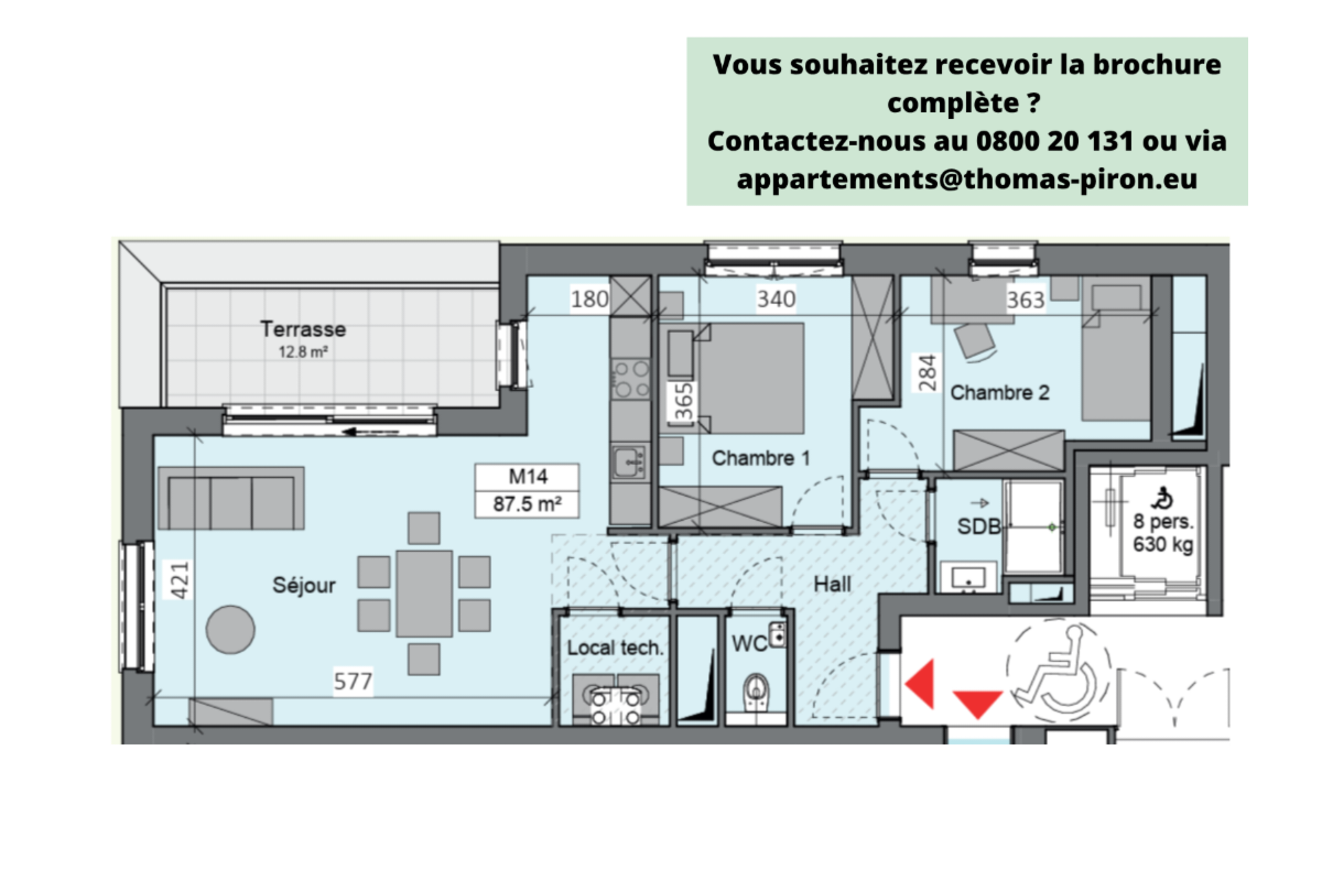 Appartement à vendre à Sambreville 5060 283719.00€ 1 chambres 87.50m² - annonce 670825