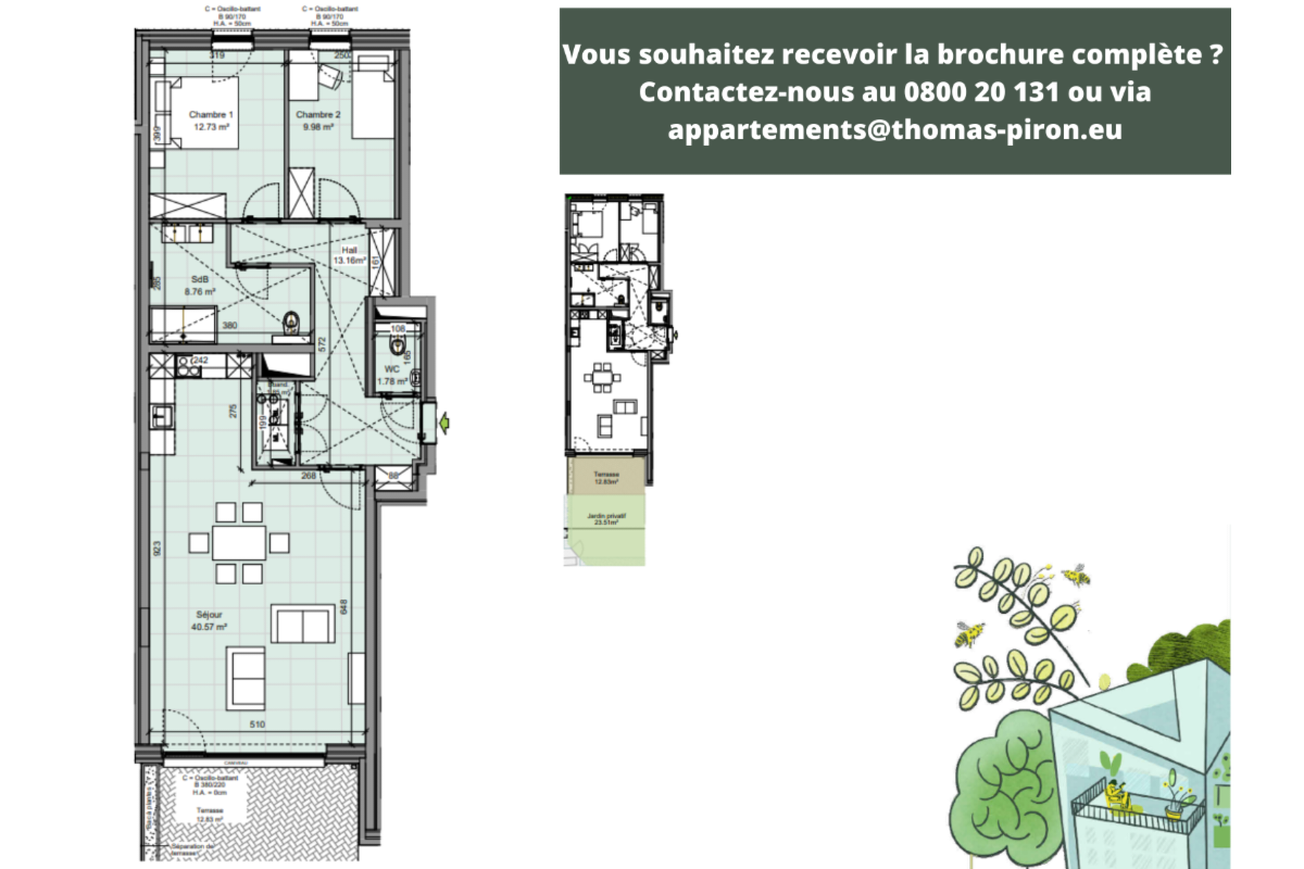 Appartement à vendre à Gembloux 5030 406000.00€ 2 chambres 105.00m² - annonce 670701