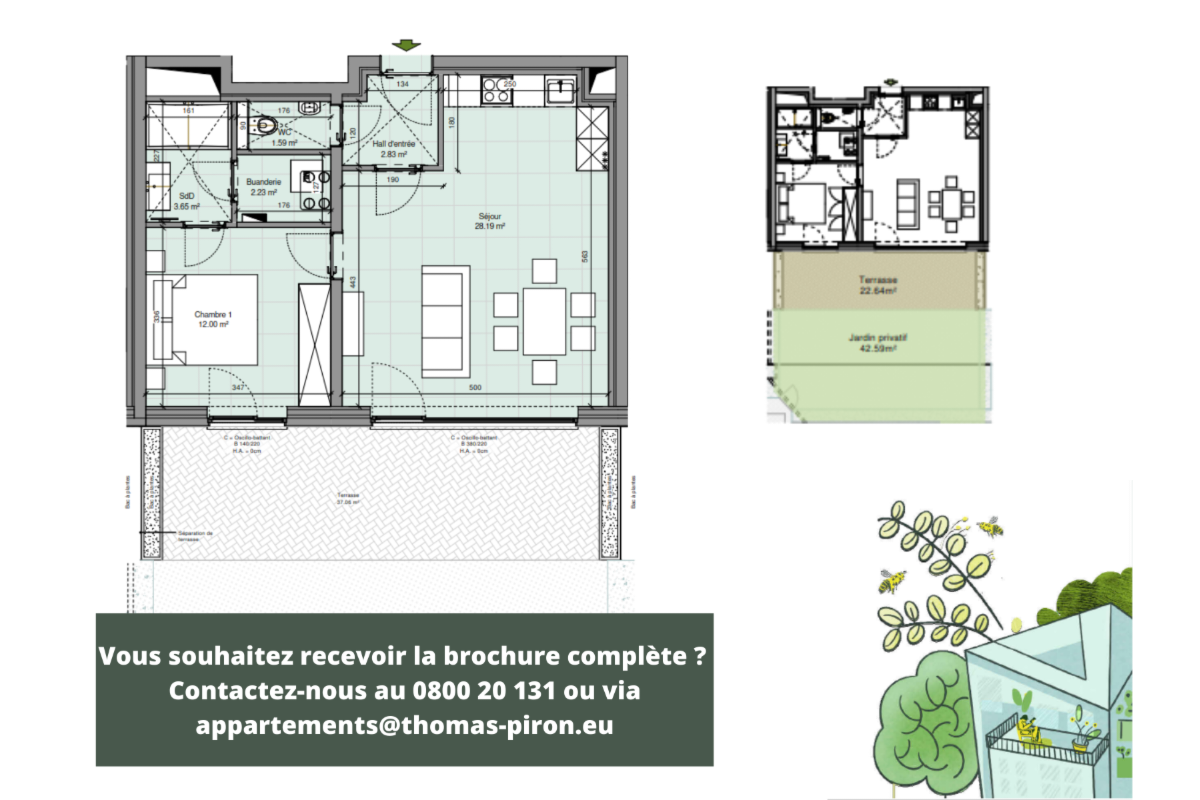 Appartement à vendre à Gembloux 5030 278000.00€ 1 chambres 60.00m² - annonce 670708
