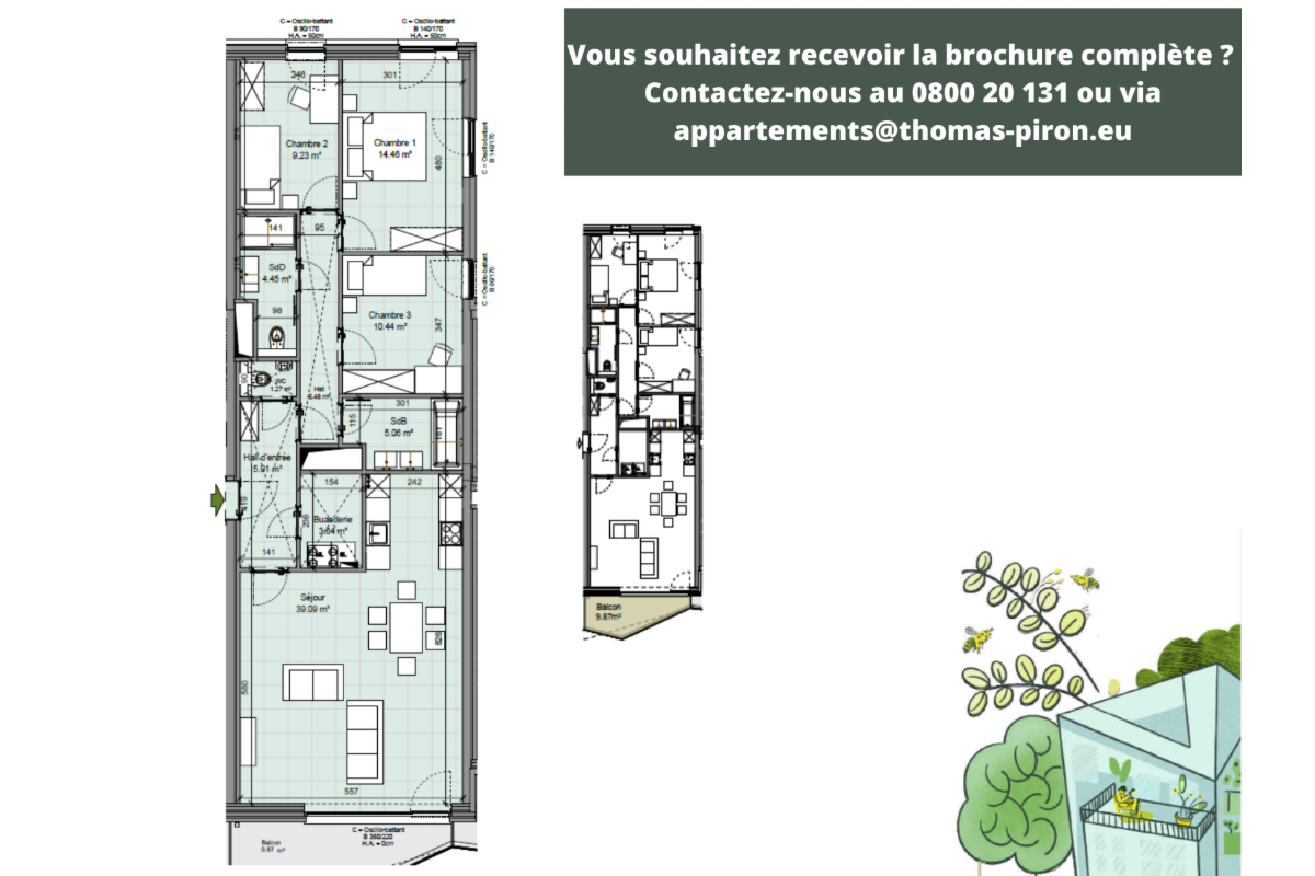 Appartement à vendre à Gembloux 5030 377000.00€ 3 chambres 117.00m² - annonce 670688