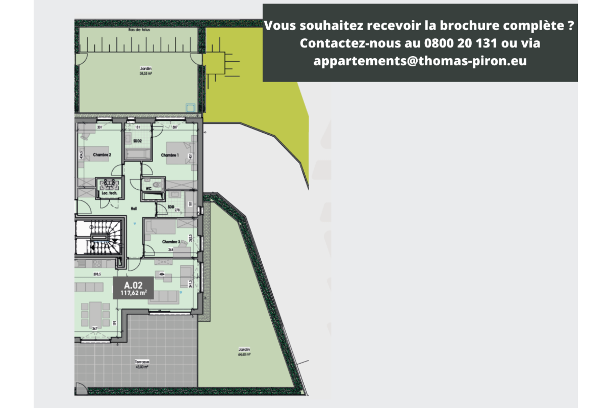 Appartement à vendre à Gembloux 5030 399000.00€ 3 chambres 118.00m² - annonce 670716