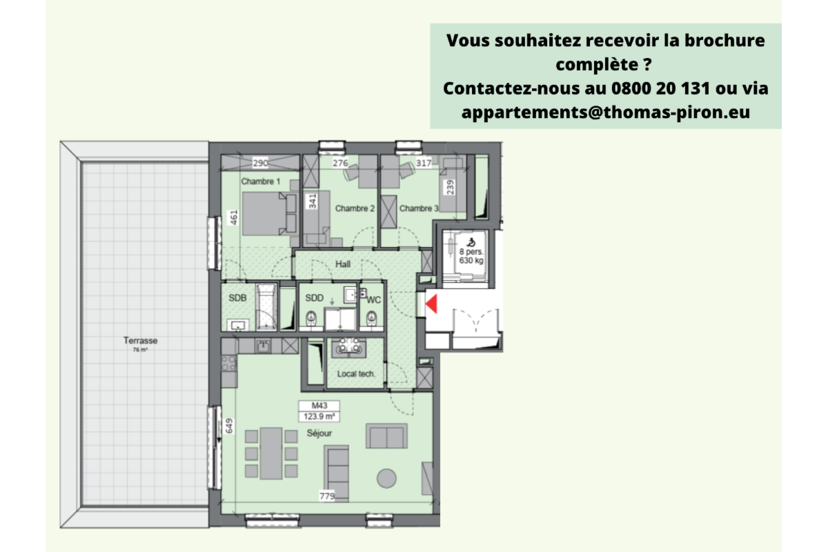 Appartement à vendre à Sambreville 5060 461983.00€ 3 chambres 123.90m² - annonce 670821