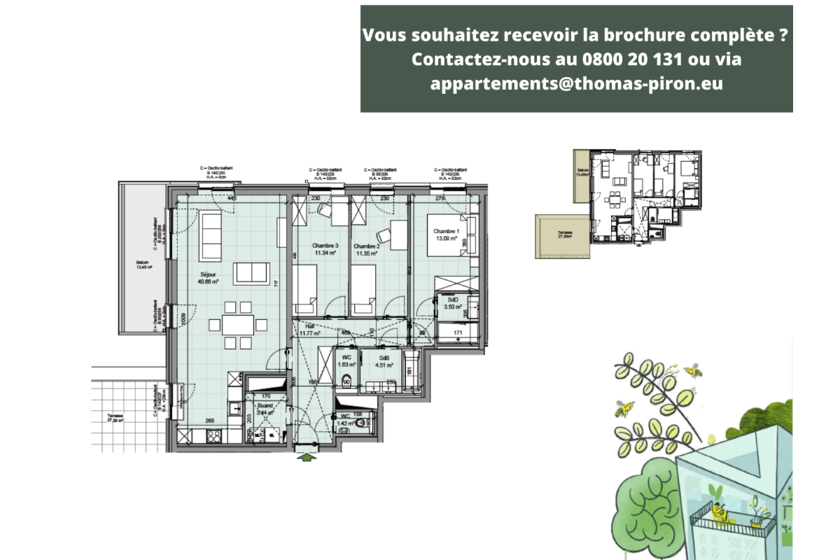 Appartement à vendre à Gembloux 5030 469000.00€ 3 chambres 124.00m² - annonce 670698