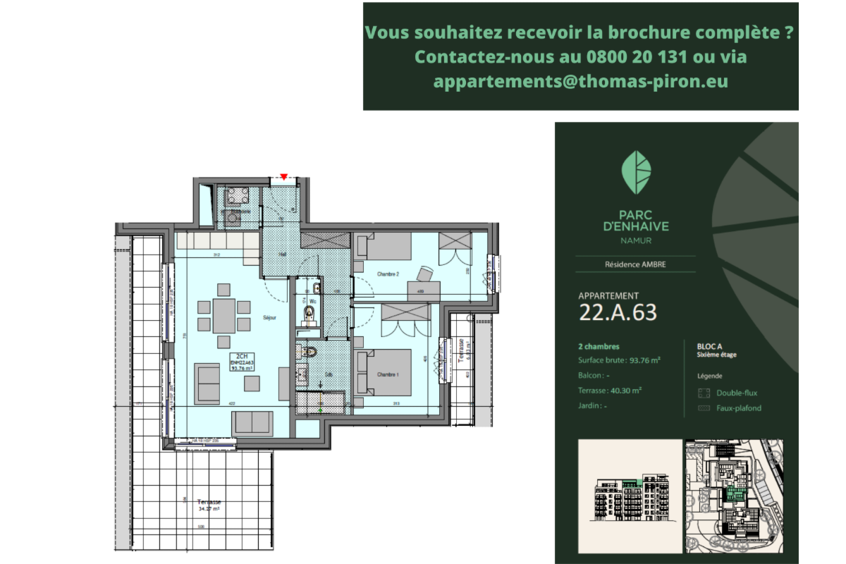 Appartement à vendre à Namur 5000 0.00€ 2 chambres 93.76m² - annonce 670582