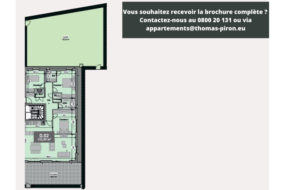 Appartement à vendre à Gembloux 5030 419000.00€ 3 chambres 133.00m² - annonce 670717