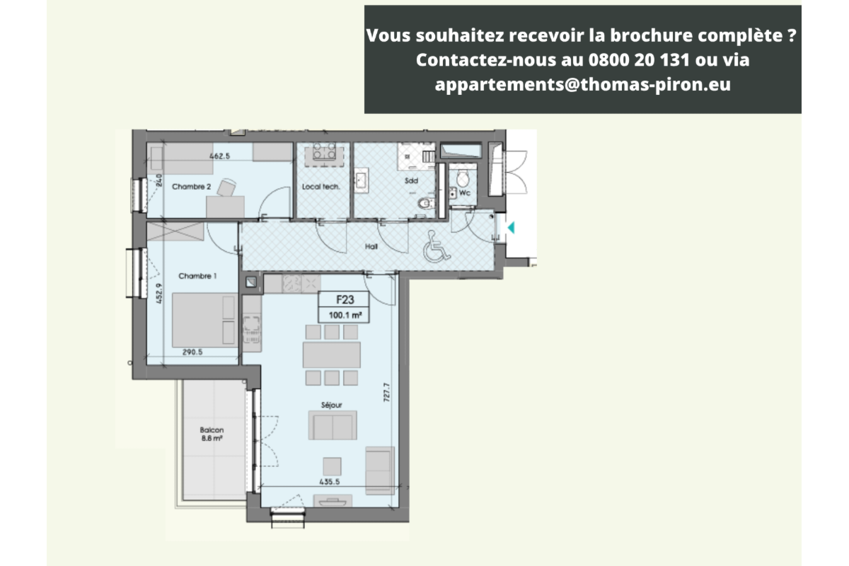 Appartement à vendre à Ciney 5590 375000.00€ 2 chambres 100.10m² - annonce 671267
