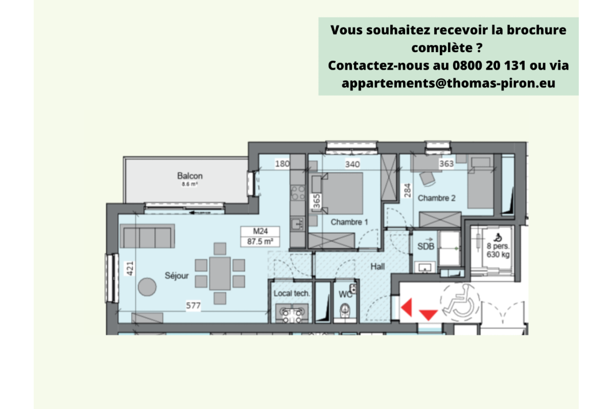 Appartement à vendre à Sambreville 5060 298719.00€ 2 chambres 87.50m² - annonce 670833