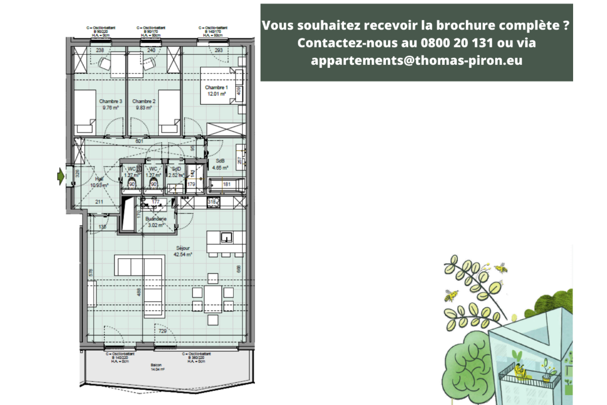 Appartement à vendre à Gembloux 5030 428000.00€ 3 chambres 114.00m² - annonce 670690