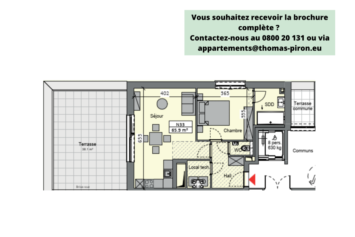 Appartement à vendre à Sambreville 5060 251322.00€ 1 chambres 65.90m² - annonce 670828