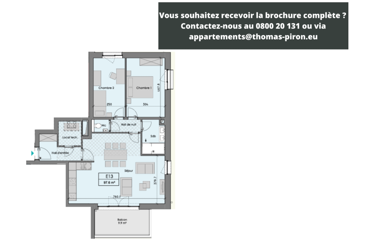 Appartement à vendre à Ciney 5590 330000.00€ 2 chambres 97.60m² - annonce 671266
