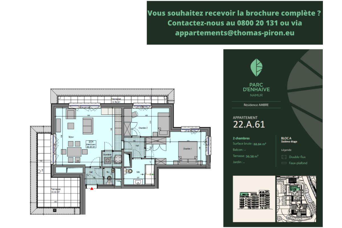 Appartement à vendre à Namur 5000 0.00€ 2 chambres 88.84m² - annonce 670583