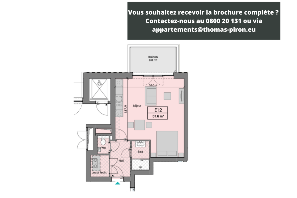 Appartement à vendre à Ciney 5590 203000.00€  chambres 51.60m² - annonce 671283