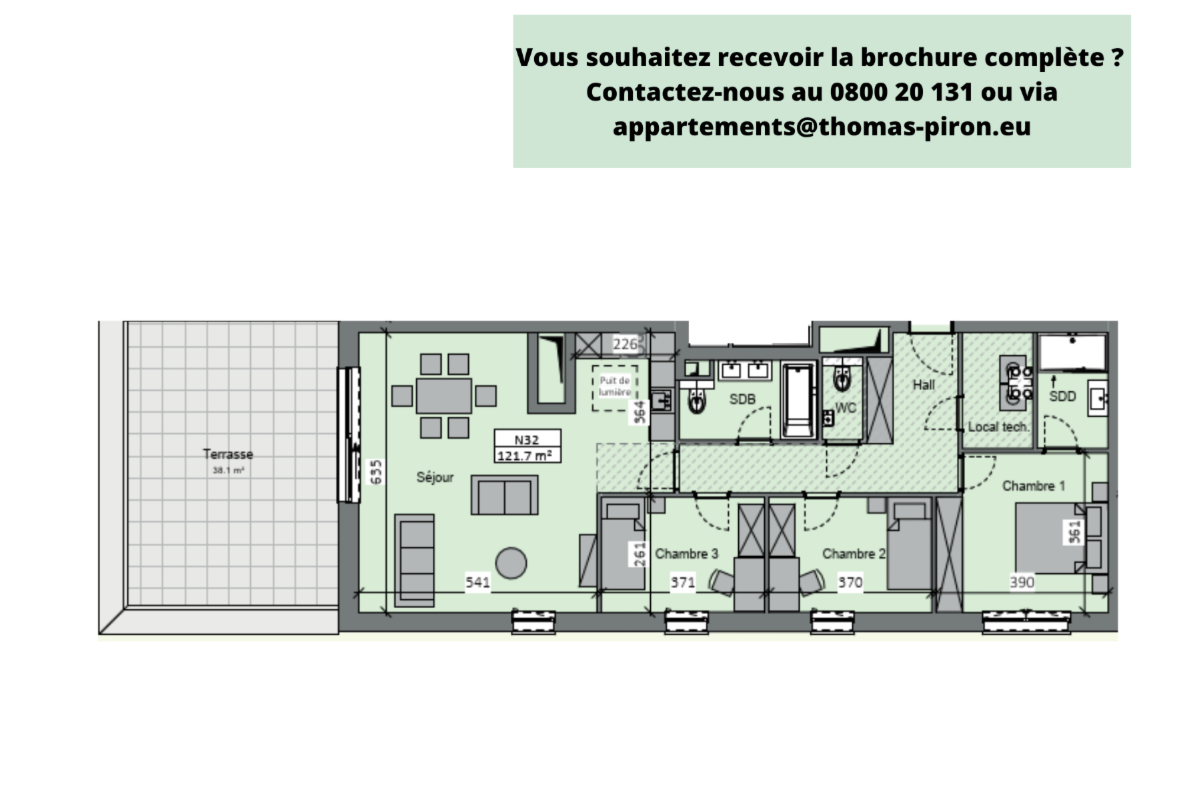 Appartement à vendre à Sambreville 5060 411983.00€ 3 chambres 121.70m² - annonce 670839