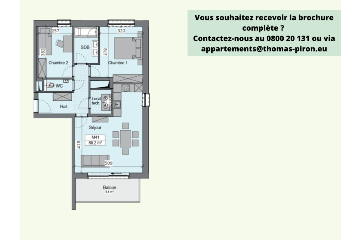 Appartement à vendre à Sambreville 5060 313719.00€ 2 chambres 86.20m² - annonce 670838