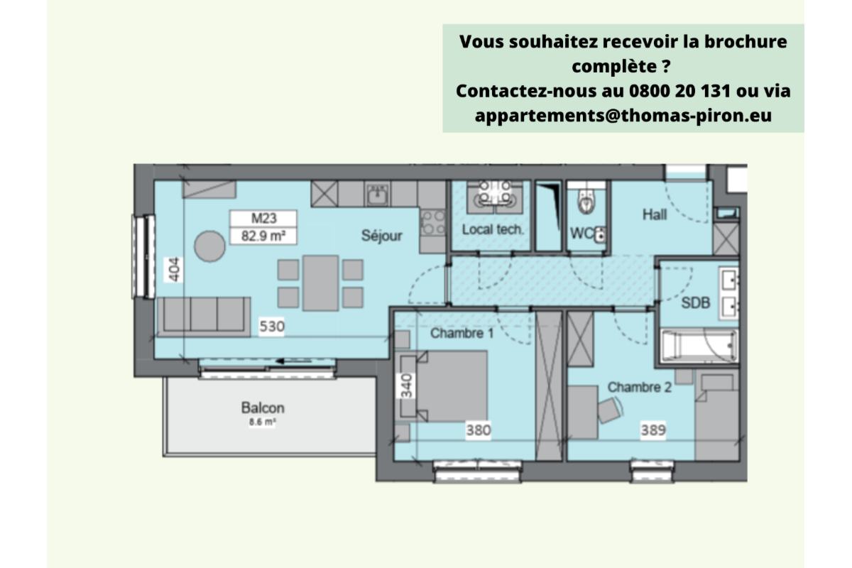 Appartement à vendre à Sambreville 5060 298719.00€ 2 chambres 82.90m² - annonce 670835