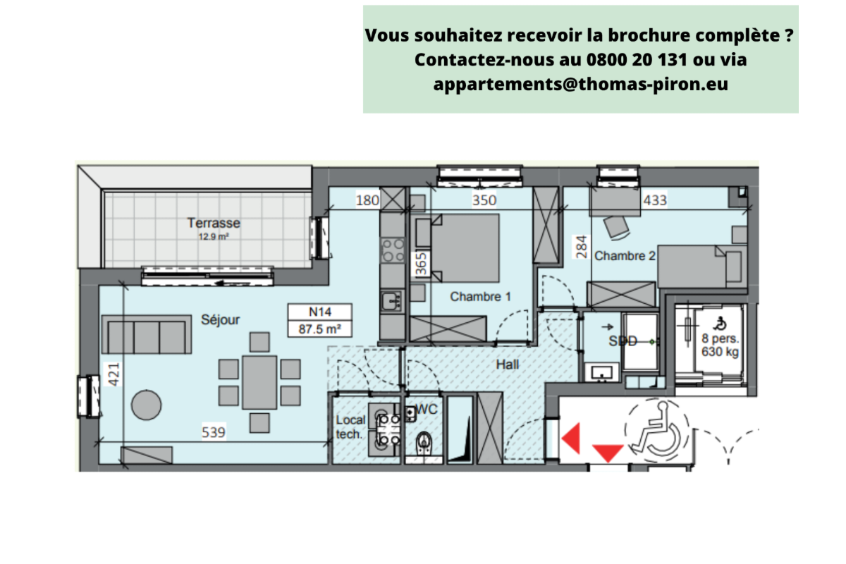 Appartement à vendre à Sambreville 5060 253719.00€ 2 chambres 87.50m² - annonce 670834