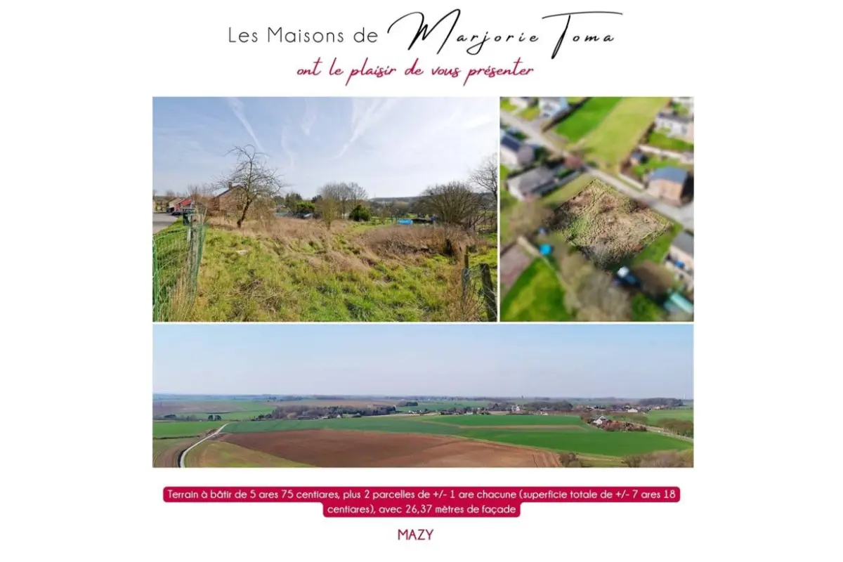 Terrain à vendre à Mazy 5032 115000.00€  chambres m² - annonce 684720