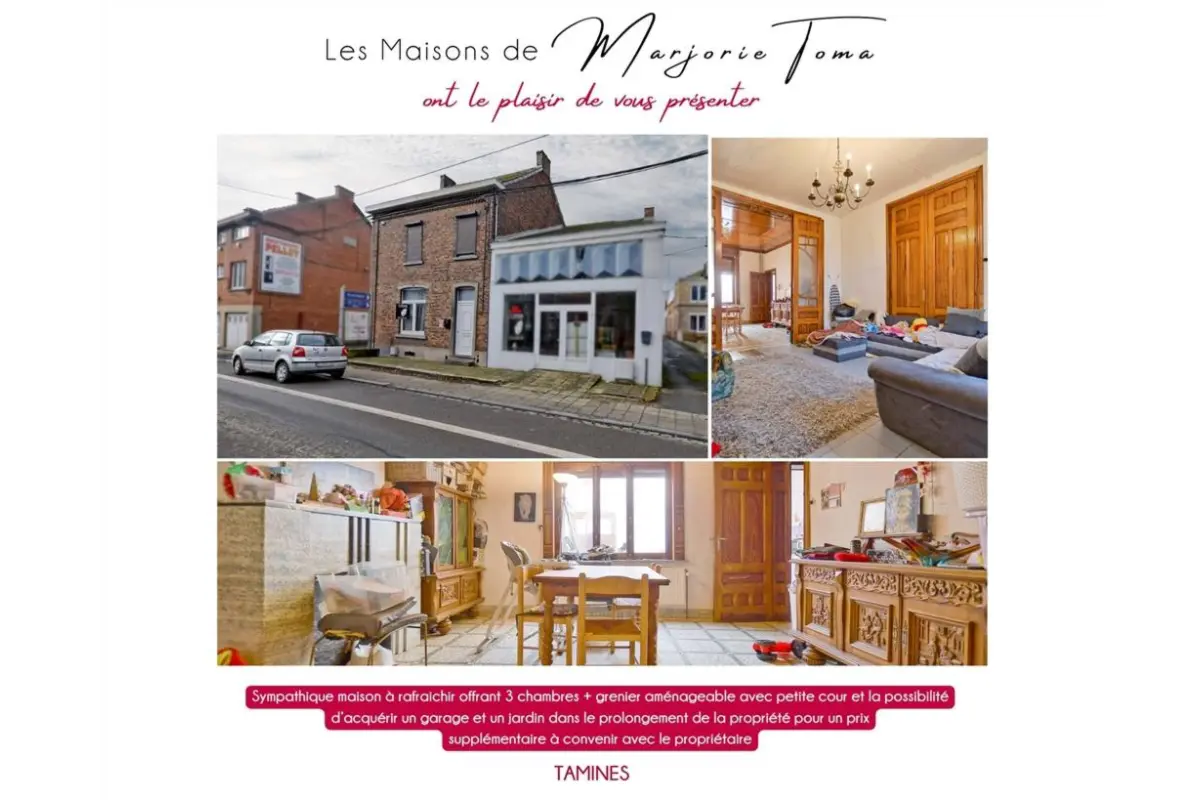 Maison à vendre à Tamines 5060 145000.00€ 3 chambres 216.96m² - annonce 752700