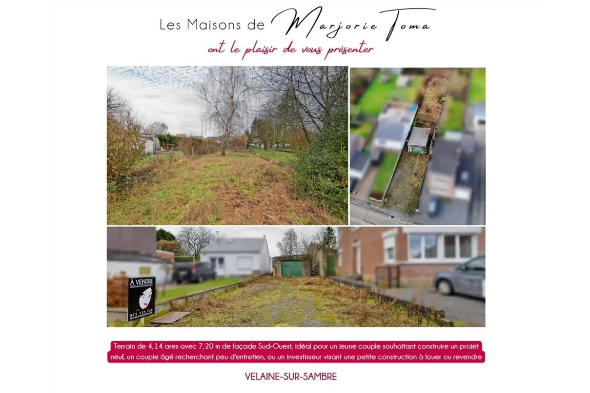 Terrain à vendre à Velaine-sur-Sambre 5060 69000.00€  chambres m² - annonce 691698
