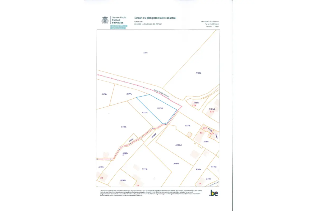 Terrain à vendre à Mehaigne 5310 1500.00€  chambres m² - annonce 814135